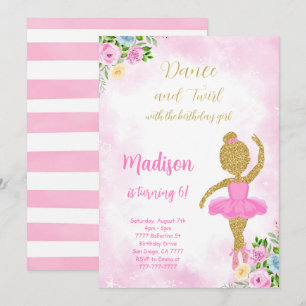 Pink Ballerina Invitation