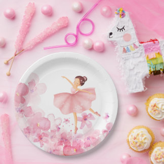 Pink Ballerina Matching Paper Plate
