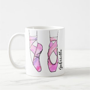 Pink Ballerina Personalised Ballet Coffee Mug