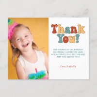 Pink Ballet Birthday Party thank you postcard