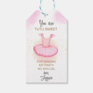 Pink Ballet birthday thank you favor Gift Tags