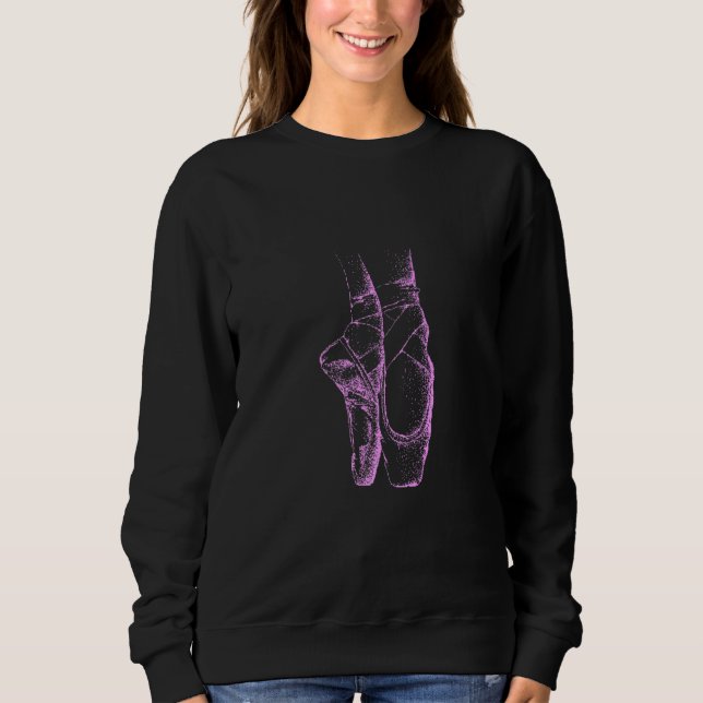 Pink Ballet Dance Slippers Sweatshirt (Front)