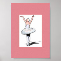 Pink Ballet Dancer Ballerina Girl Poster
