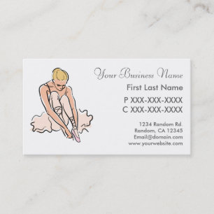 Pink ballet dancer custsom cards