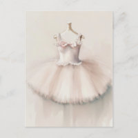 Pink Ballet Dress Postcard