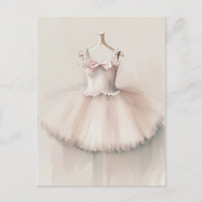Pink Ballet Dress Postcard (Front)