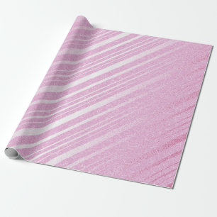 Pink Ballet Pastel Delicate Stripes Lines Wrapping Paper