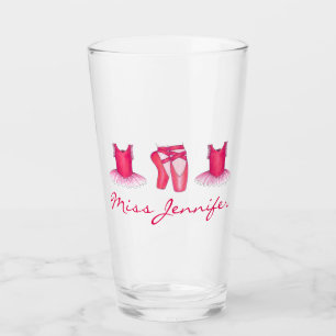 Pink Ballet Pointe Shoes Tutu Ballerina Dance Glass