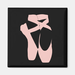 Pink ballet shoes ballet dancer magnet