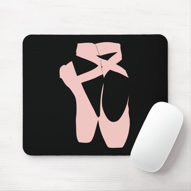 Pink ballet shoes ballet dancer mouse pad (With Mouse)