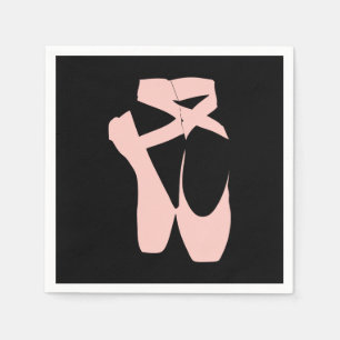 Pink ballet shoes ballet dancer napkin