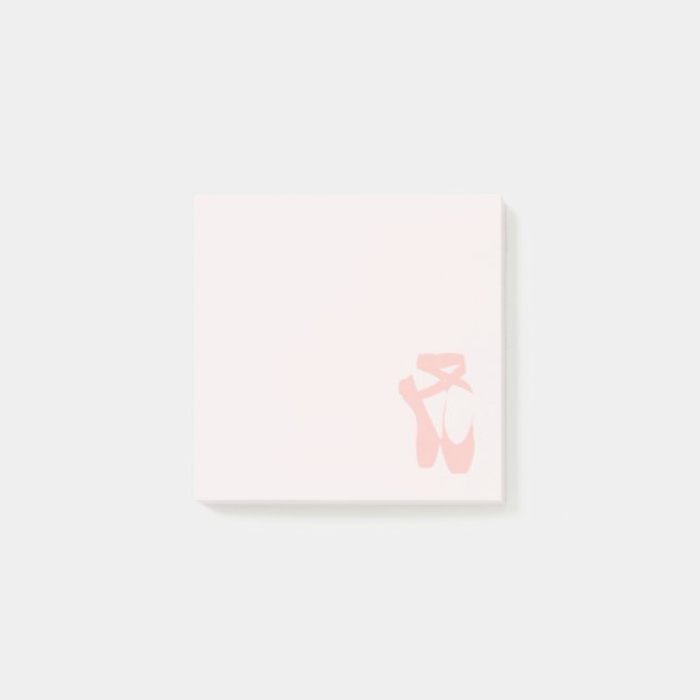 Pink ballet shoes ballet dancer post-it notes (Front)