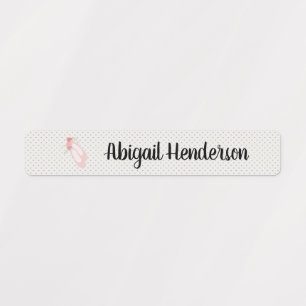 Pink Ballet Shoes Name Labels