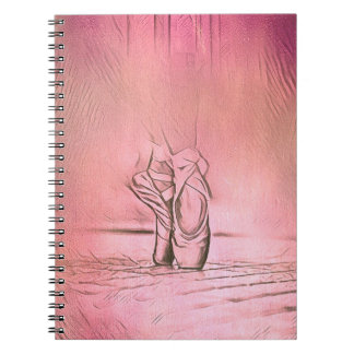 Pink Ballet Shoes on Pointe Notebook