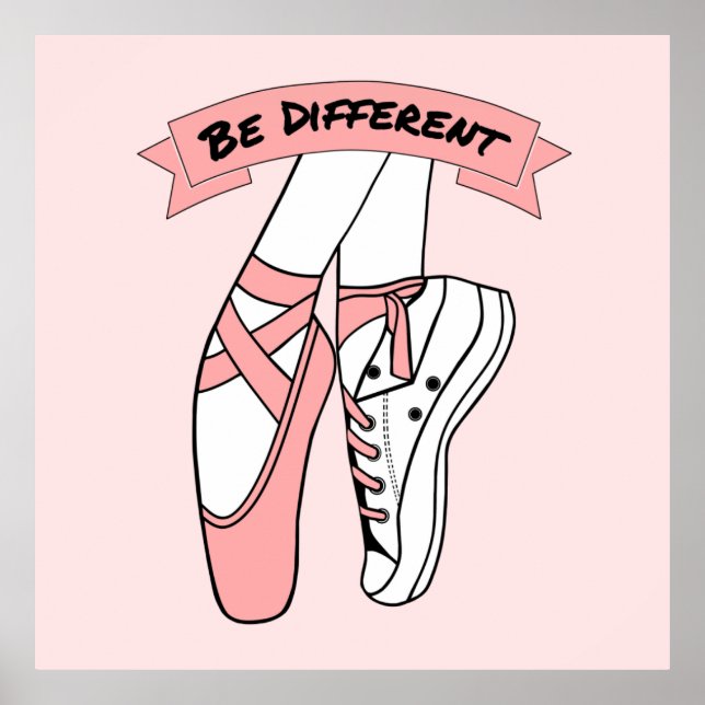 Pink Ballet Shoes Poster (Front)