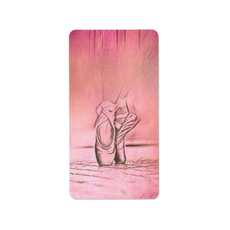 Pink Ballet Shoes Return Address Label