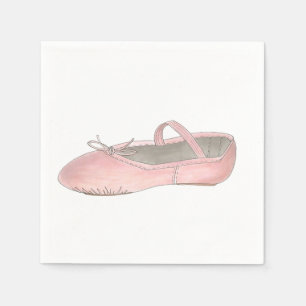 Pink Ballet Shoes Slippers Ballerina Dance Class Napkin