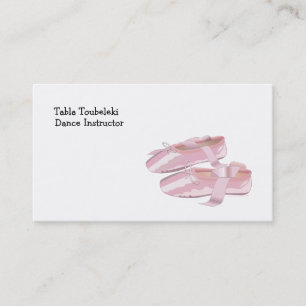 Pink Ballet Shoes Slippers Business Card