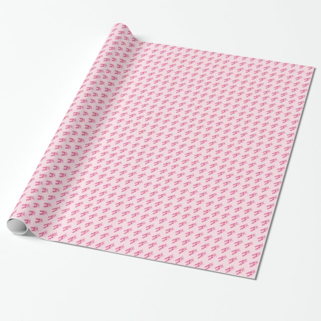 Pink Ballet Shoes Wrapping Paper (Unrolled)