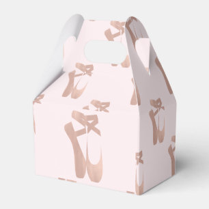 Pink Ballet Slippers Ballerina Rose Gold Party Favour Box