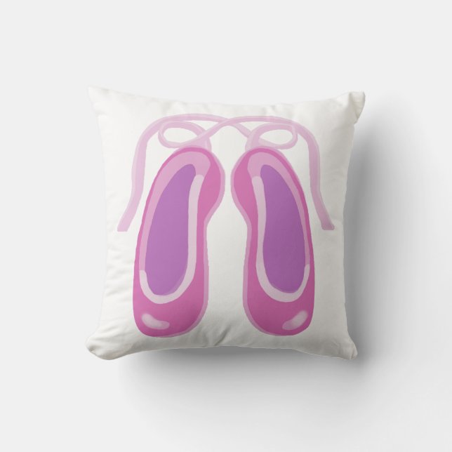 Pink ballet slippers  cushion (Front)
