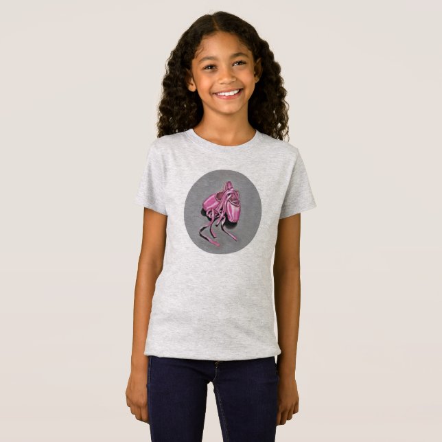 Pink Ballet Slippers  T-Shirt (Front Full)