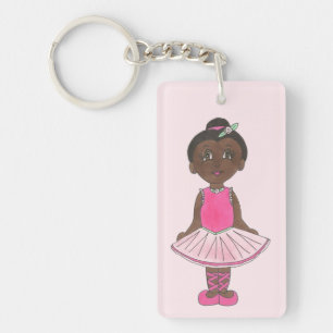 Pink Ballet Tutu Dance Recital Costume Ballerina Key Ring