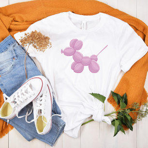 Pink Balloon Animal Cute Dog T-Shirt