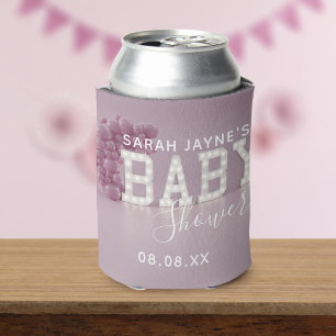 Pink Balloon Arch Baby Shower Favour  Can Cooler