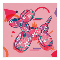 Pink balloon dog