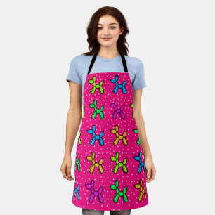Pink Balloon Dogs Twister Apron