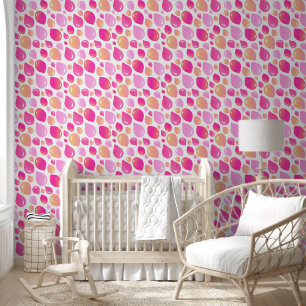 Pink Balloon Kids Pattern Nursery Room Wallpaper