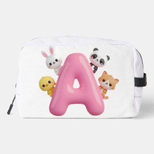 Pink Balloon Letter A Forest Animals DIY Bag