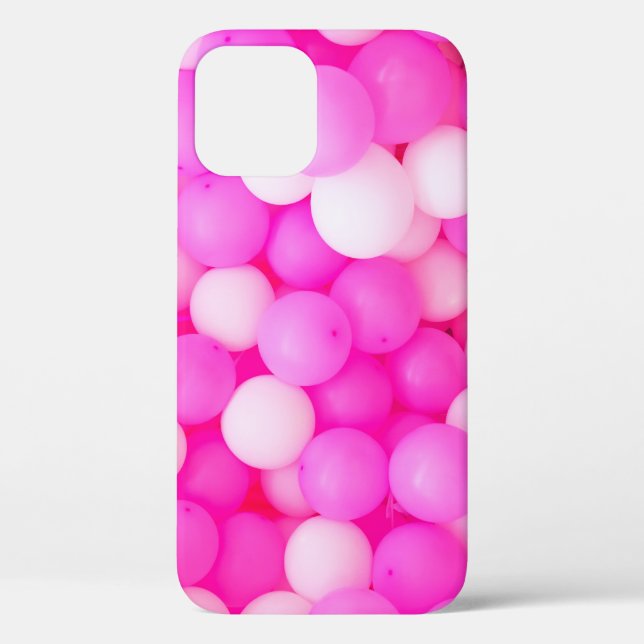 Pink Balloons Festive Background Design. Case-Mate iPhone Case (Back)
