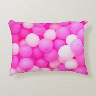 Pink Balloons Festive Background Design. Decorative Cushion