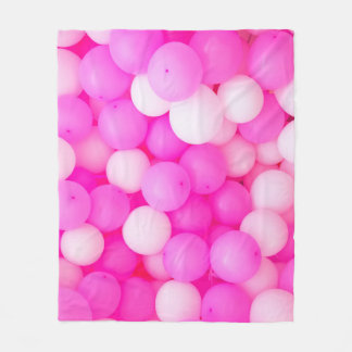 Pink Balloons Festive Background Design. Fleece Blanket
