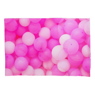 Pink Balloons Festive Background Design. Pillowcase