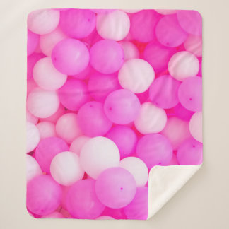 Pink Balloons Festive Background Design. Sherpa Blanket