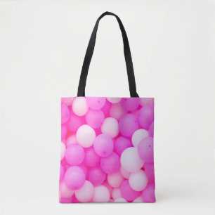 Pink Balloons Festive Background Design. Tote Bag