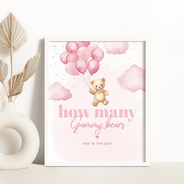 Pink balloons How many gummy bears in the jar Poster (Creator Uploaded)