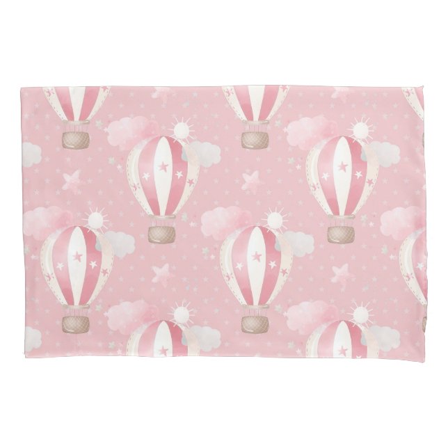 Pink Balloons Pattern Pillowcase (Front)