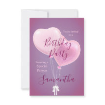 Pink Balloons Special Person Birthday Party
