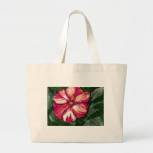 Pink Balsam Flower Large Tote Bag