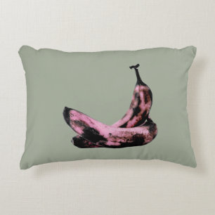 Pink Banana Pop Art Cool Unique Decorative Cushion
