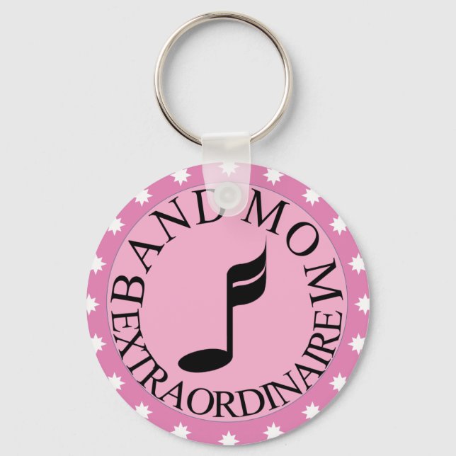 Pink Band Mum Key Ring (Front)