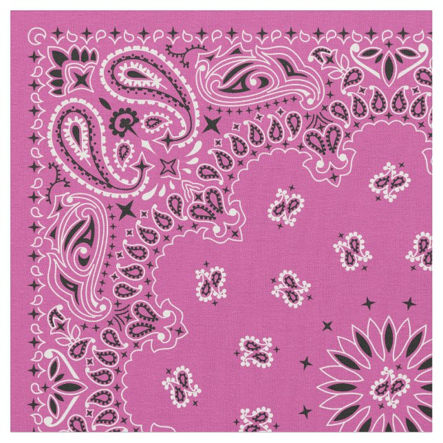 Pink Bandanna Fabric (Close Up)
