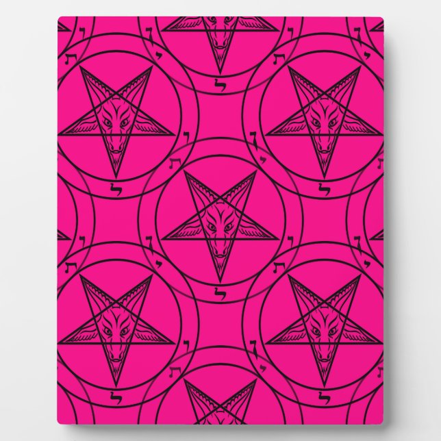 pink baphomet plaque (Front)