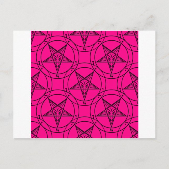 pink baphomet postcard (Front)