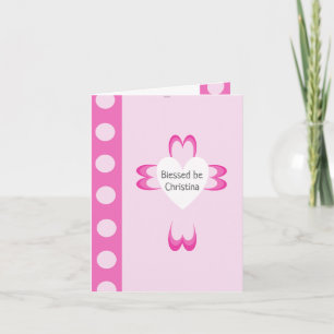 Pink Baptism Invitation for Girls