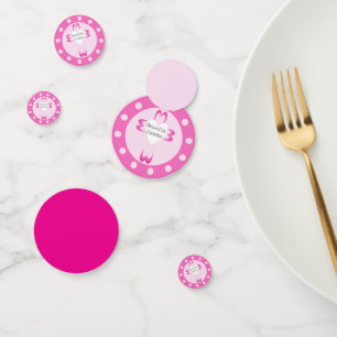 Pink Baptism Party Confetti for Girls